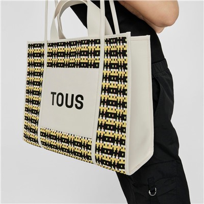Bolso shopper Tous Amaya Braided - beige