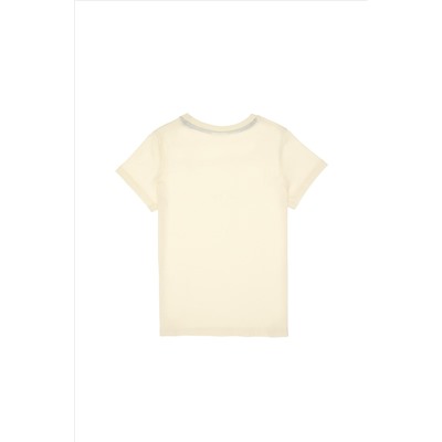 Boy Cream Cream Basic Bicycle Yaka T -Fish Surprise Scount в корзине