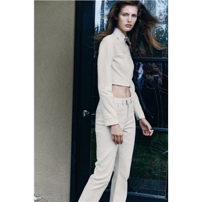 JEANS Z1975 MINI FLARE TIRO ALTO NERVIO