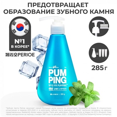 Зубная паста PERIOE Original Pumping Мята, 285 гр