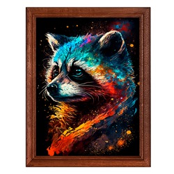 POSV-0427 Постер в рамке 17x23см Енот