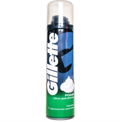 Пена для бритья Gillette Menthol Ментол (Джилет), 200 мл