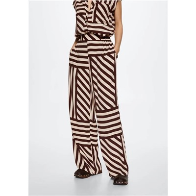 Pantalón fluido estampado -  Mujer | MANGO OUTLET España