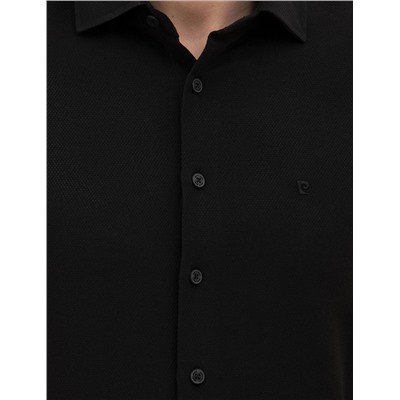 Black Slim Fit рубашка с длинным рукавом
