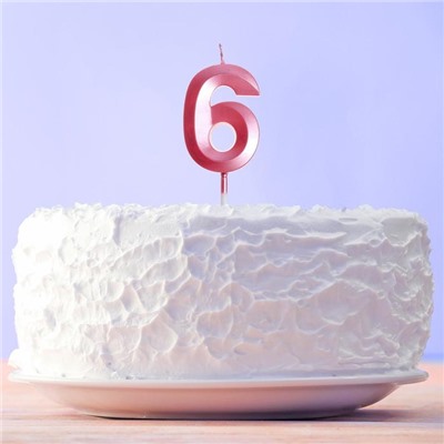 Свеча для торта, цифра «6», 11,5 х 2,3 см