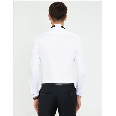 Белый бывший Рубашка для смокинга Slim Fit