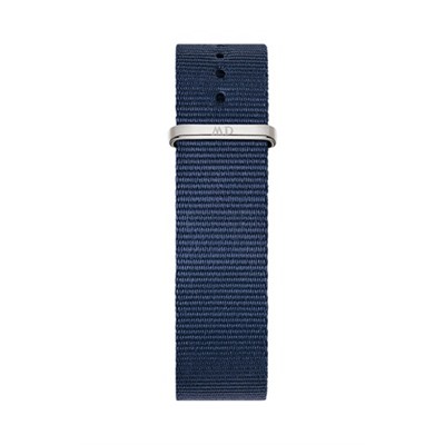 Reloj de cuarzo de poliéster Classic Bayswater - Azul marino y plateado