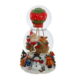 Фигурка декор в стекл шаре "Дед Мороз" (муз с ключ), D9 см, L11,5 W11 H21 см