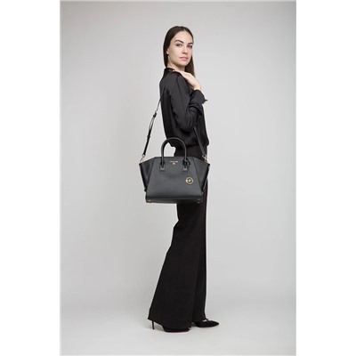 Bandolera de piel - Negro