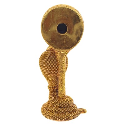 Фигурка декоративная с часами "Змейка" (1хААА, н/п), L9,5 W8 H22 см