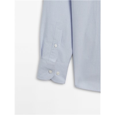 Camisa rayas micro oxford regular fit