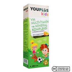 YouPlus Kids VM Мультивитамины и минералы 150 мл