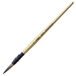 Кисть художественная синтетика Гамма "GOLD BRUSH", круглая №6, французское крепление, короткая ручка