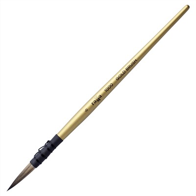 Кисть художественная синтетика Гамма "GOLD BRUSH", круглая №6, французское крепление, короткая ручка