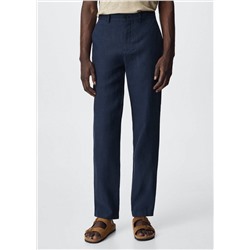 Pantalón lino slim fit -  Hombre | MANGO OUTLET España