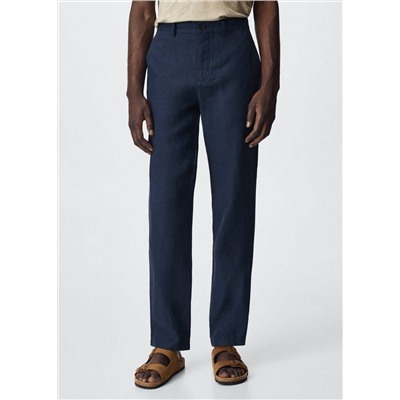 Pantalón lino slim fit -  Hombre | MANGO OUTLET España