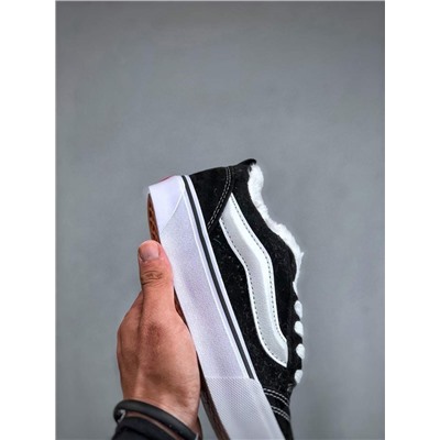 Утепленные кроссовки Van*s Vans official Knu Skool классические черно-белые плюс бархат