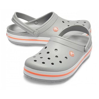 Crocband Clog Light Grey/Bright Coral