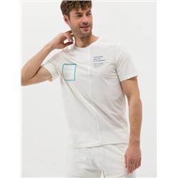 Ekru Slim Fit Printed Bike Bike T -For