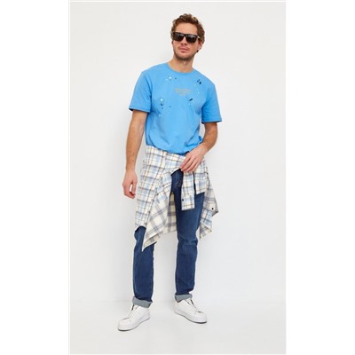 Футболка муж. FJ-106-01b l.blue
