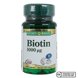 Nature's Bounty Биотин 1000 мкг 100 таблеток
