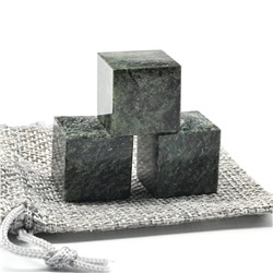 Камни для охлаждения напитков 3 кубика из змеевика 20*20мм
