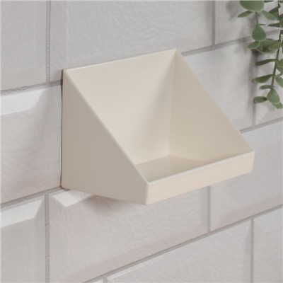 Органайзер для хранения BASIC, навесной, 1 секция, с клеевой основой, 8.7×8×2 см, белый