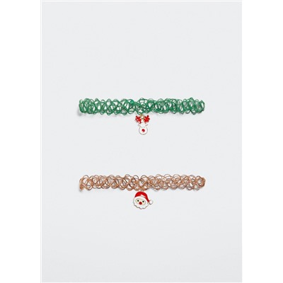 Pack 2 chokers navideños -  Niña | MANGO OUTLET España