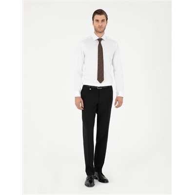 Белый бывший Slim Fit Основная рубашка с длинным рукавом