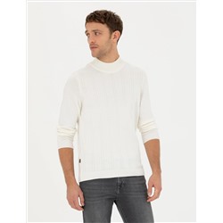 Ecru Slim Fit Half Fisherman Salline Knitwear Казах