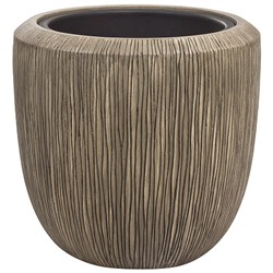Кашпо полистоун Nobilis Marco "Pw-woodgrey Round", D38хH36 см с тех.горшком