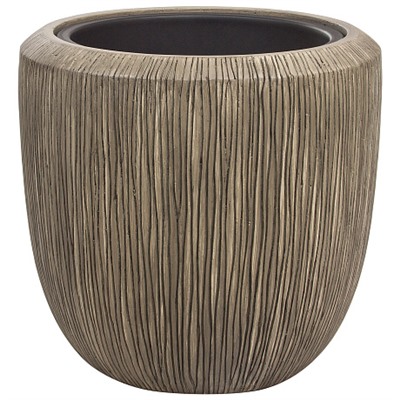 Кашпо полистоун Nobilis Marco "Pw-woodgrey Round", D38хH36 см с тех.горшком