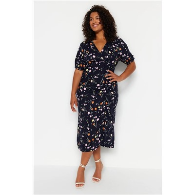 Navy Blossom Cruve Cruve Woven Платье TBBSS23AH00255