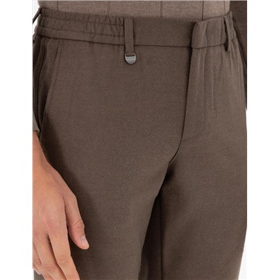 Браун Ex. Тканевые штаны Slim Fit