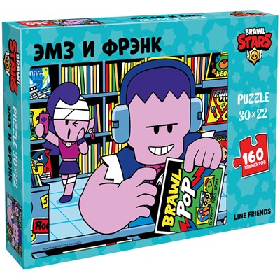 Пазл  160 эл. Brawl Stars "ЭМЗ и Фрэнк", картонная коробка