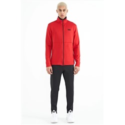 Красный Bran — мужской спортивный костюм из ткани Scuba черного цвета — 85199 A13ER-85199