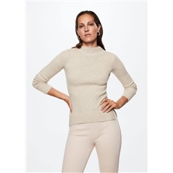Jersey canalé brillo -  Mujer | MANGO OUTLET España
