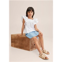 Blusa popelín volantes -  Niña | MANGO OUTLET España