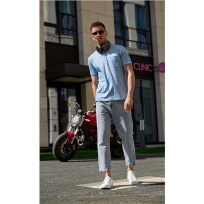 Футболка-поло F311-07-150T l.blue