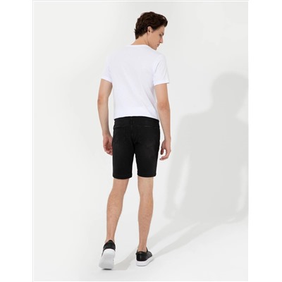 Anthracit Slim Fit Jean Shorts