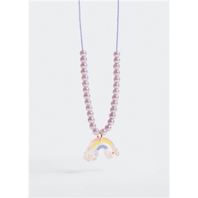 Collar colgante arcoíris -  Niña | MANGO OUTLET España