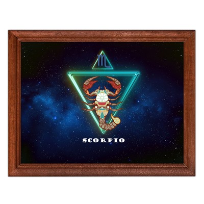 POSG-0010 Постер в рамке 23x17см Знаки Зодиака - Скорпион