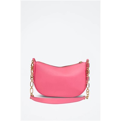 Bandolera de piel de cordero - Rosa