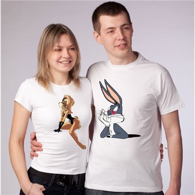 Парные футболки "Bunny and Lola"