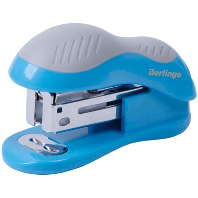 УЦЕНКА - Мини-степлер №24/6, 26/6 Berlingo "Office Soft" до 15л., синий