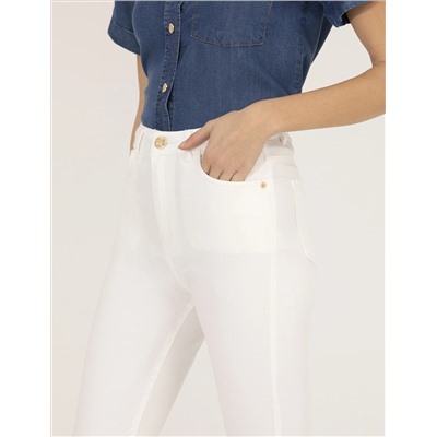 Ecru Skinny Fit Canvas брюки