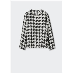 Blusa pata de gallo -  Mujer | MANGO OUTLET España