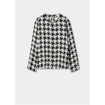 Blusa pata de gallo -  Mujer | MANGO OUTLET España