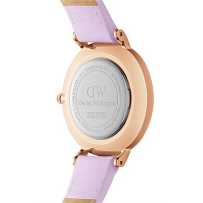 Reloj de cuarzo de piel, nácar y acero chapado en oro rosa