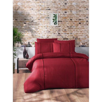 Постельное белье Карвен DELUXE DARK ранфорс евро (Elegant Red) (Акция)